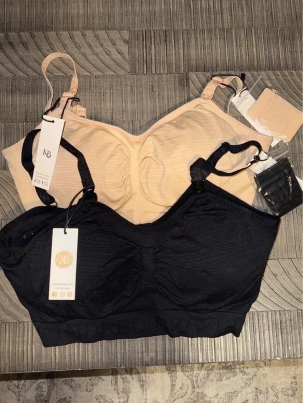 Kindred Bravely Nursing Bra Bundle - Black & Nude NWT